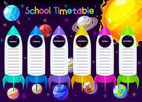 Schule Zeitplan oder Bildung Zeitplan Vorlage vektor