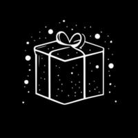 Geschenk Box - - minimalistisch und eben Logo - - Vektor Illustration