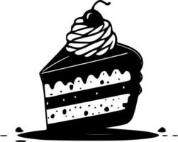 Kuchen - - schwarz und Weiß isoliert Symbol - - Vektor Illustration