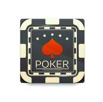 Kasino Chip Symbol mit Poker Spiel Symbol. 3d Symbol vektor