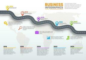 företag infografik, stadier av väg vektor