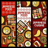 japanisch Küche Vektor Banner, Essen von Japan.