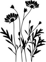 blommor - minimalistisk och platt logotyp - vektor illustration