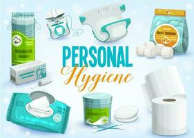 persönlich Pflege und Hygiene Produkte vektor