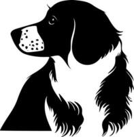 Hund Clip Kunst - - schwarz und Weiß isoliert Symbol - - Vektor Illustration