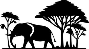 safari - svart och vit isolerat ikon - vektor illustration