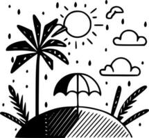 Sommer- - - minimalistisch und eben Logo - - Vektor Illustration