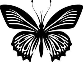 fjäril, svart och vit vektor illustration
