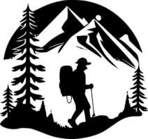 Wandern - - hoch Qualität Vektor Logo - - Vektor Illustration Ideal zum T-Shirt Grafik