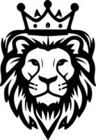 lejonets krona - svart och vit isolerat ikon - vektor illustration