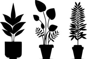 växter - minimalistisk och platt logotyp - vektor illustration