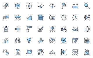 Satz von Office Thin Line Icons vektor