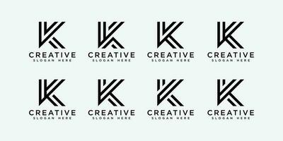 einstellen von Brief k Logo Vektor Design Vorlage