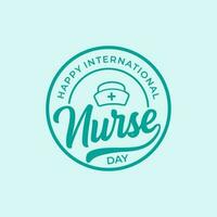 Lycklig internationell sjuksköterska dag vektor sjuksköterskor dag ikon eller tecken design mall 12th Maj av varje år. nationell sjuksköterskor vecka baner affisch bakgrund mall vektor illustration.