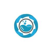 rengöring logotyp service tvätt vatten företag vektor