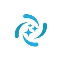 Reinigung Logo Bedienung Wäsche Wasser Geschäft vektor