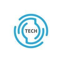 Technologie Logo Symbol Technik modern vektor