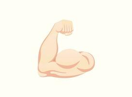 böjd biceps ikon. hand gest emoji vektor illustration
