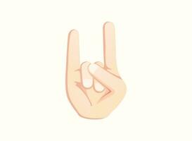 Zeichen von das Hörner Symbol. Hand Geste Emoji Vektor Illustration
