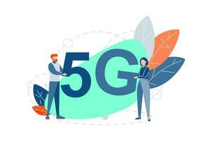 innovativ 5g teknologi begrepp vektor