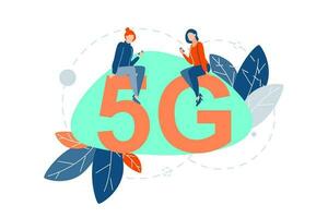 5g Internet Kommunikation Konzept vektor