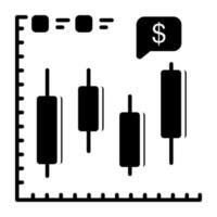 premie ladda ner ikon av ljusstake Diagram vektor