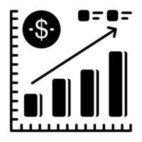 ein solide Design, Symbol von finanziell Diagramm vektor