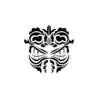 stam- mask. traditionell totem symbol. maori stil. vektor isolerat på vit bakgrund.