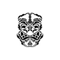 Stammes- Maske. traditionell Totem Symbol. polynesisch Stil. Vektor Illustration isoliert auf Weiß Hintergrund.