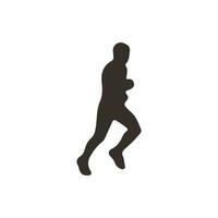 Vektor Läufer, Silhouette Mann Laufen