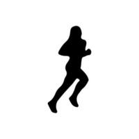 vektor löpare, silhuett kvinna löpning