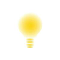 Gelb Lampe Symbol auf Weiß isoliert Hintergrund. vektor