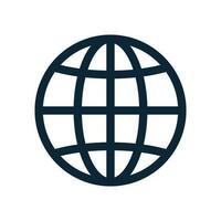 Globus, Planet Symbol, unterzeichnen. Internet, global Kugel vektor