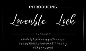 hand dragen calligraphic vektor monoline font. ångest signatur brev. modern manus kalligrafi typ. ABC typografi latin signatur alfabet.