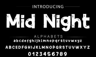 spielerisch Stil Schriftart Design, kindisch Alphabet Briefe und Zahlen Vektor Illustration