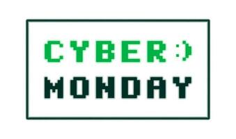 Cyber Montag Rabatt Banner. Verkauf auf Cyber Montag. vektor