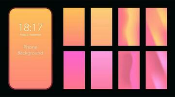 Telefon Gradient Hintergrund mit gesättigt Farben. vektor