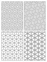 geometrisch Formen Färbung Seiten zum Kinder vektor