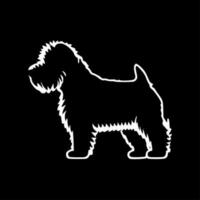 hund klämma konst - minimalistisk och platt logotyp - vektor illustration