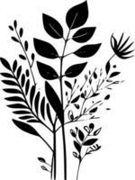 botanisk - minimalistisk och platt logotyp - vektor illustration