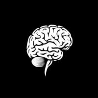 Gehirn - - schwarz und Weiß isoliert Symbol - - Vektor Illustration
