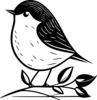 fågel, minimalistisk och enkel silhuett - vektor illustration