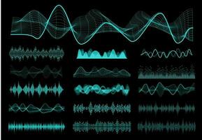 hud Klang Frequenz, Audio- Equalizer Vektor Wellen