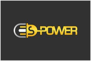 elektrisk kraft ikon logotyp vektor