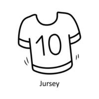 Jersey Vektor Gliederung Symbol Design Illustration. olympisch Symbol auf Weiß Hintergrund eps 10 Datei