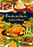 ramadan mat iftar eid mubarak islam kök måltider vektor