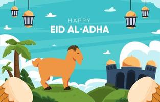 glücklicher eid al-adha Hintergrund vektor