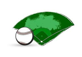 Baseball Sport Spiel Ball und Diamant abspielen Feld vektor