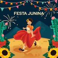 festa junina festfeier vektor