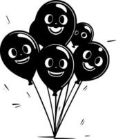 Luftballons, minimalistisch und einfach Silhouette - - Vektor Illustration